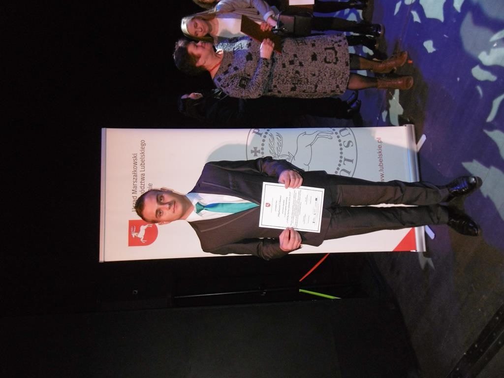 Arkadiusz Urban otrzymał stypendium w ramach programu „Lubelska kuźnia talentów 2016-2019"