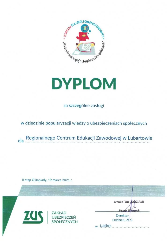 Olimpiada Warto wiedzieć więcej o ubezpieczeniach społecznych RCEZ