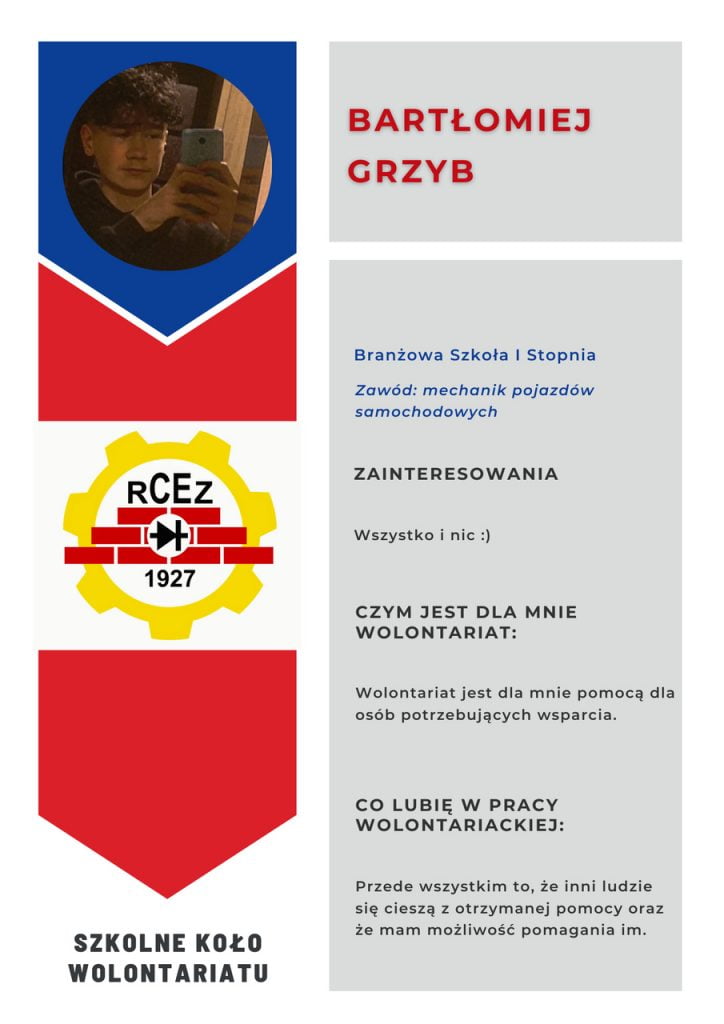 Projekt "Nasi Wolontariusze" Bartłomiej Grzyb