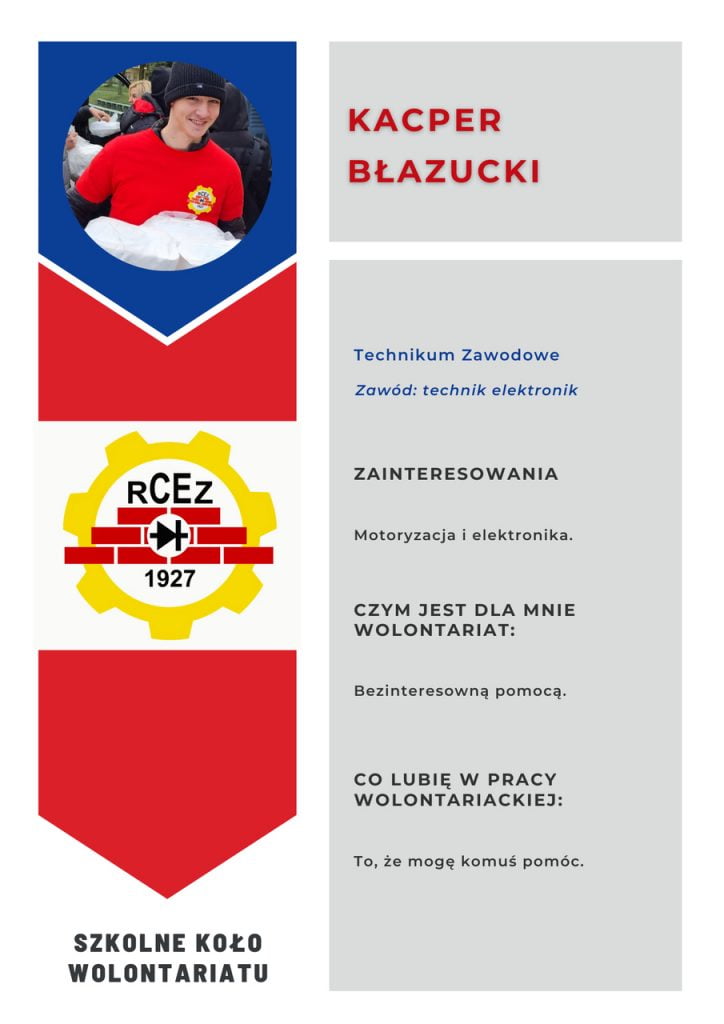 Projekt "Nasi Wolontariusze" Kacper Błazucki