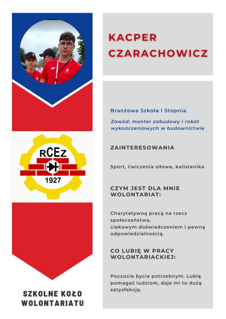 Projekt "Nasi Wolontariusze" Kacper Czarachowicz