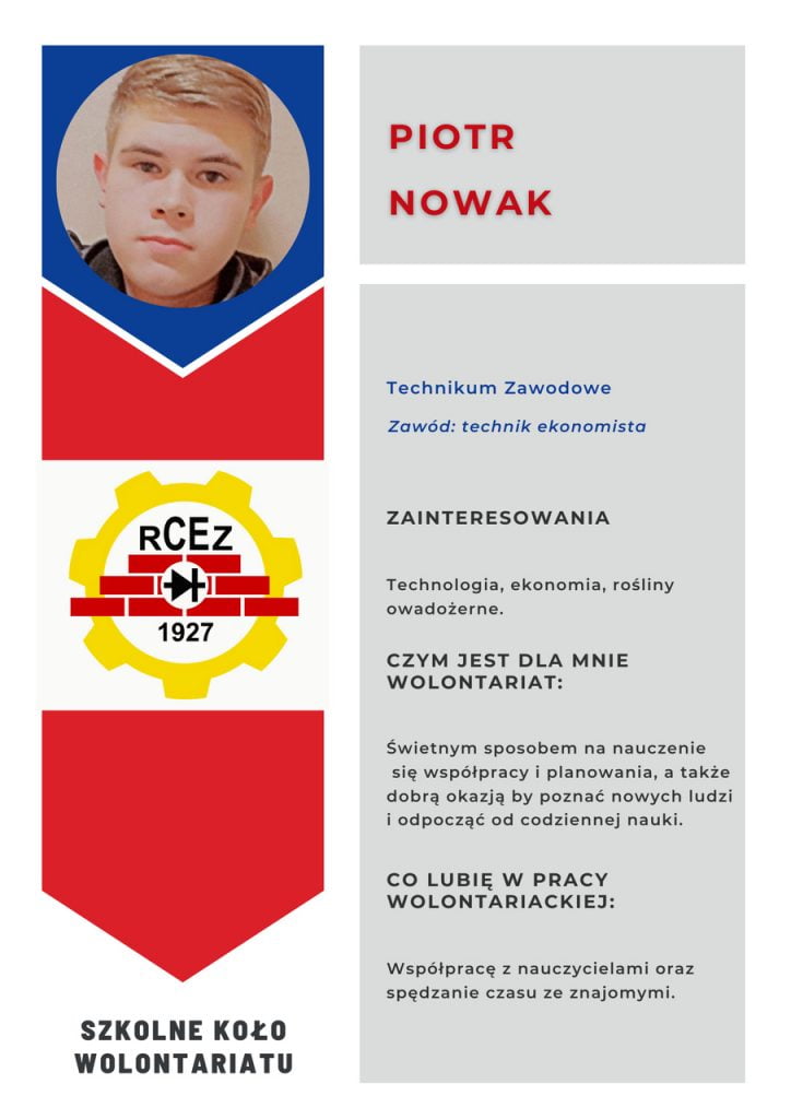 Projekt "Nasi Wolontariusze" Piotr Nowak