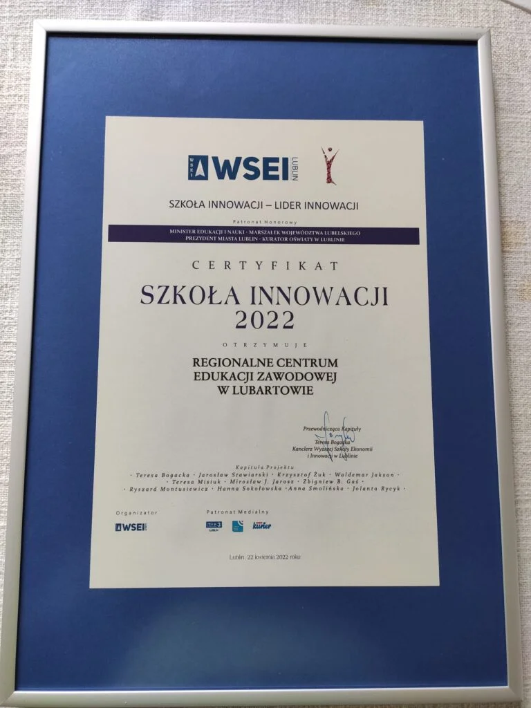 RCEZ z tytułami WSEI Lider Innowacji 2022!