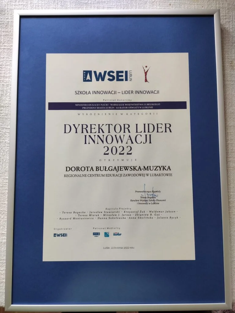 RCEZ z tytułami WSEI Lider Innowacji 2022!