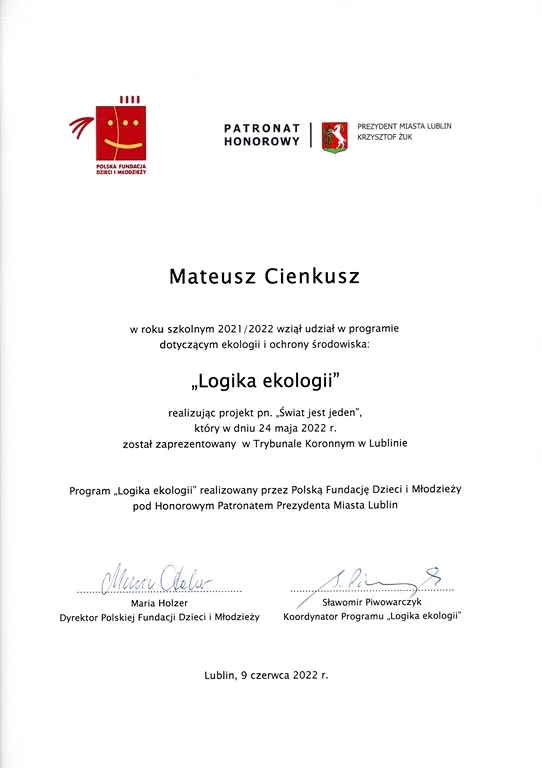 Konferencja zamykająca projekty młodzieży w ramach programu „Logika ekologii”