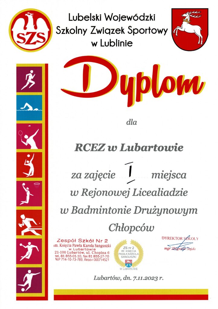 Rcez Mistrzem Rejonu Licealiada 20232024 3
