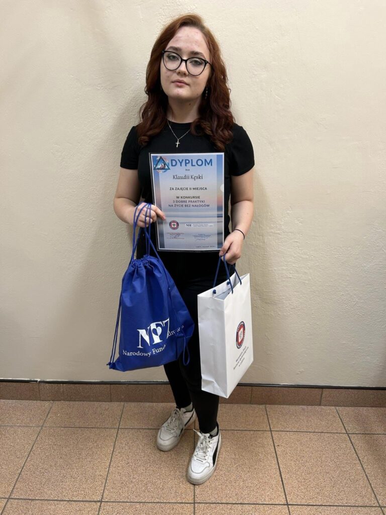 Klaudia Keska Z Sukcesem W Konkursie 3 Dobre Praktyki Na Zycie Bez Nalogow 6