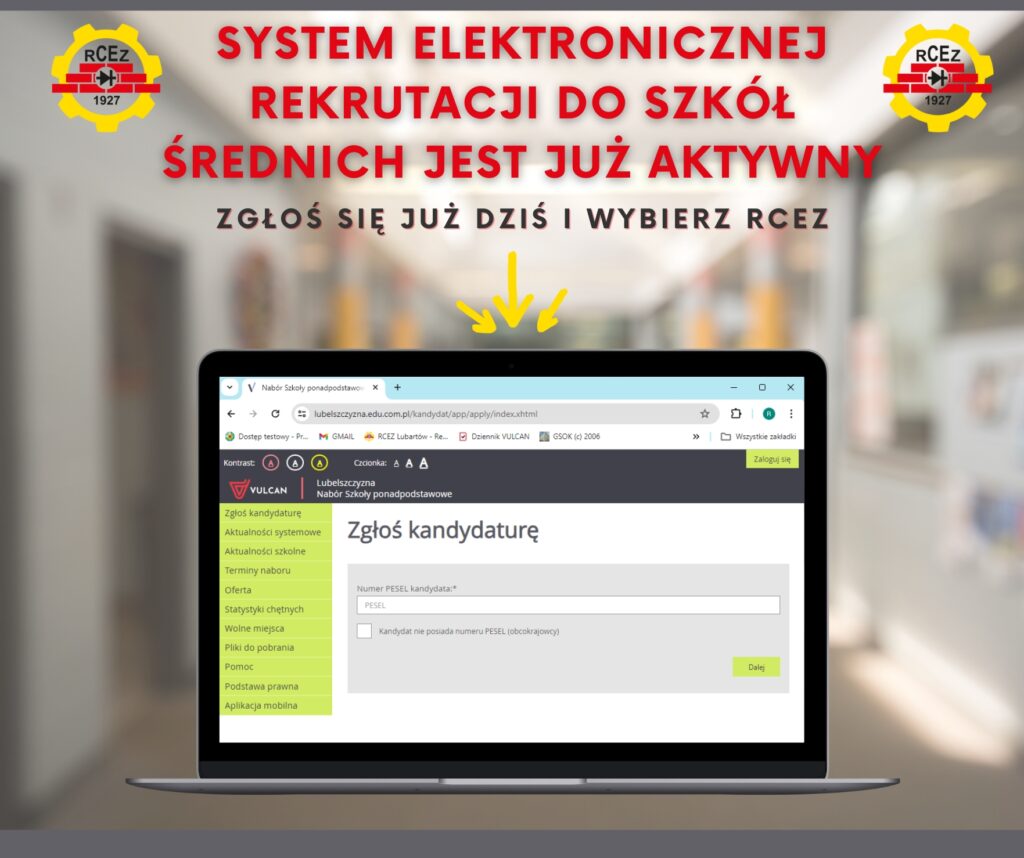 Elektroniczna Rekrutacja Do Szkół Ponadgimnazjalnych Warszawa Rekrutacja elektroniczna do szkół - RCEZ Lubartów