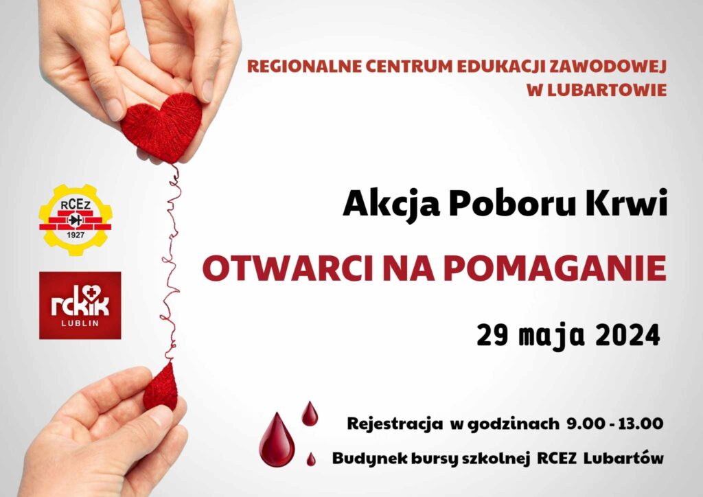 Zapraszamy Na Akcje Poboru Krwi Do Rcez