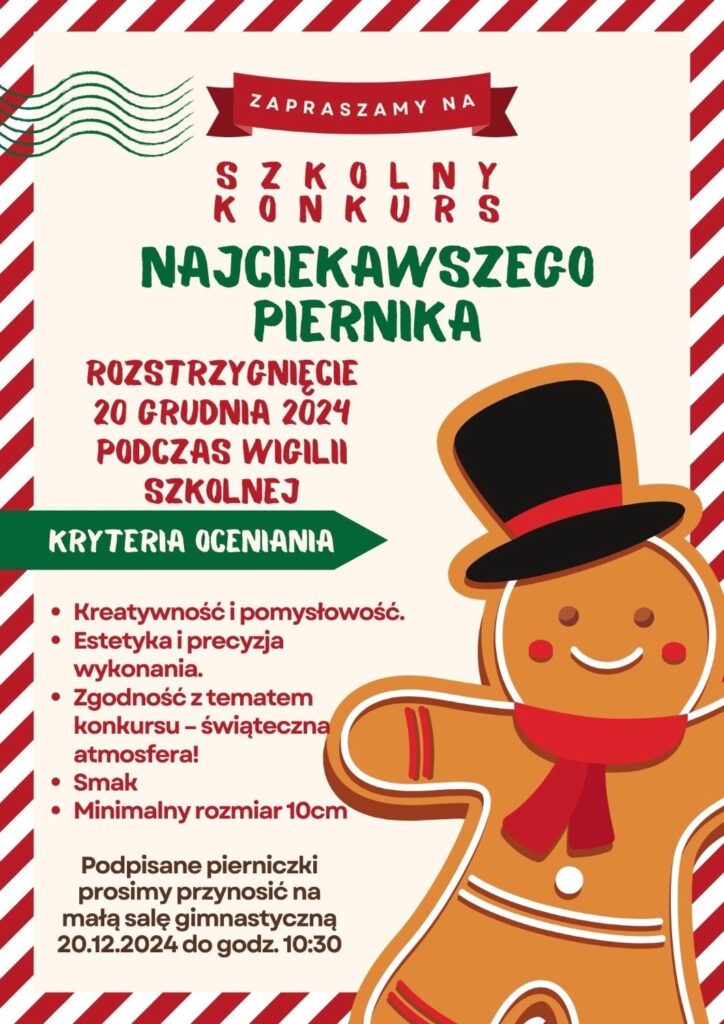 Czerwony I Zielony Rysunkowy Kiermasz Świąteczny Plakat