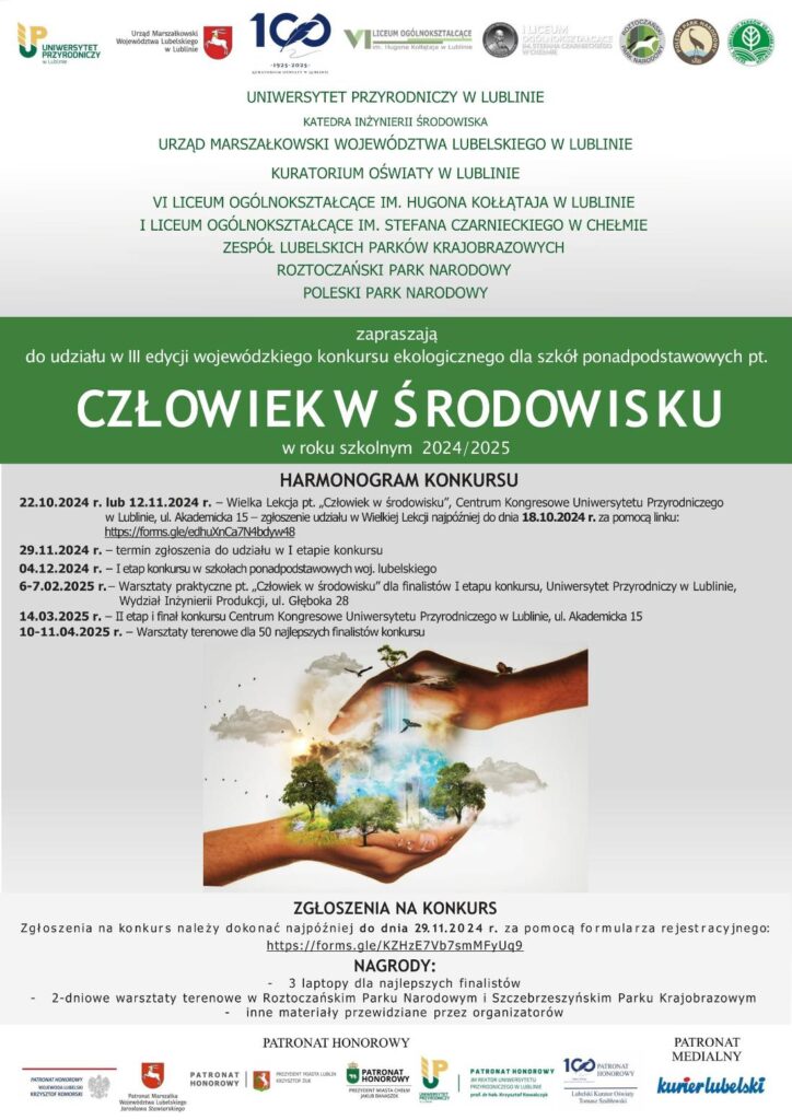 Plakat Konkurs Człowiek W środowisku 2024 2025 2 1