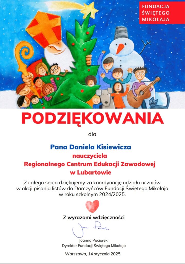 Listy do Darczyńców Fundacji Św. Mikołaja