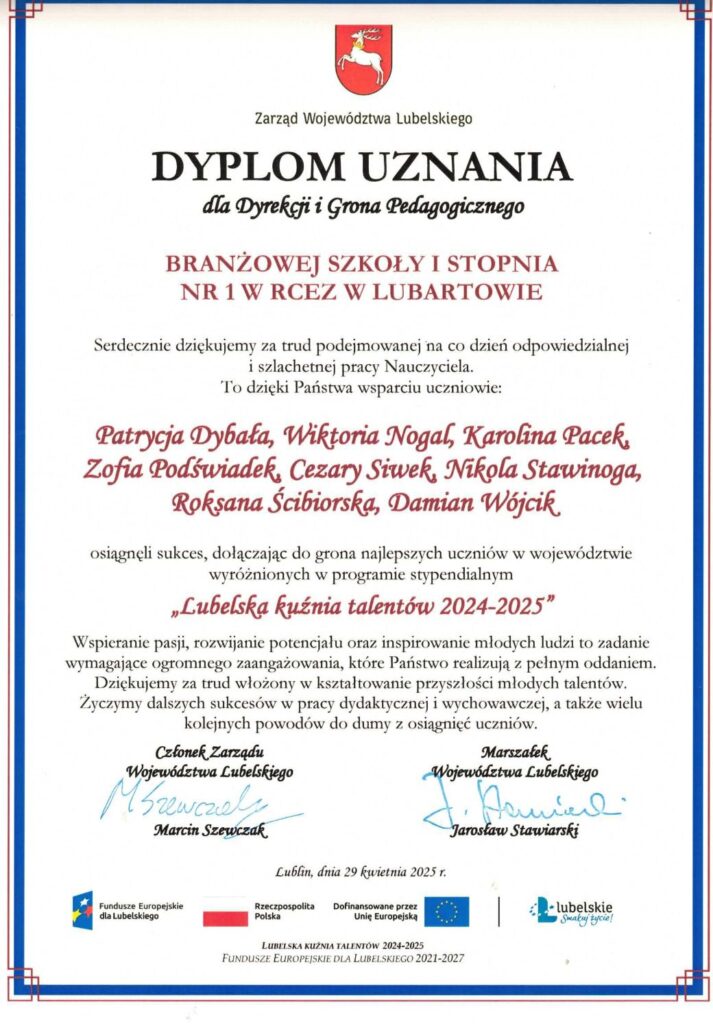 Lubelska kuźnia talentów 2024-2025