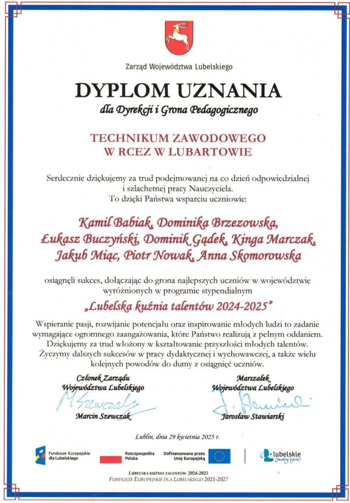 Lubelska kuźnia talentów 2024-2025