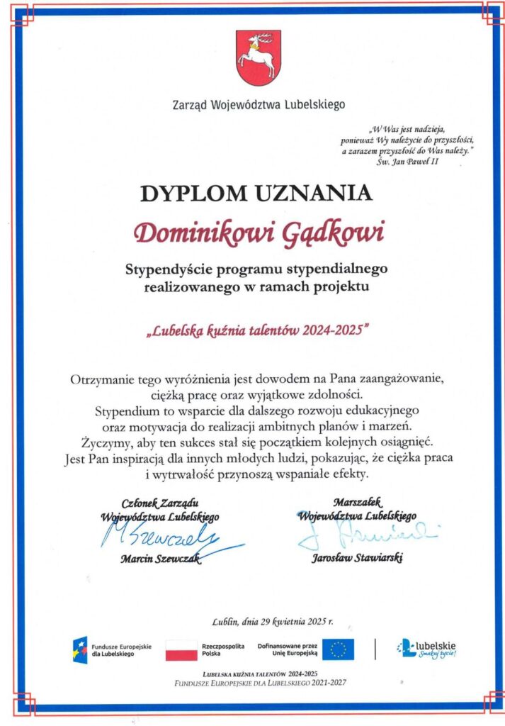 Lubelska kuźnia talentów 2024-2025