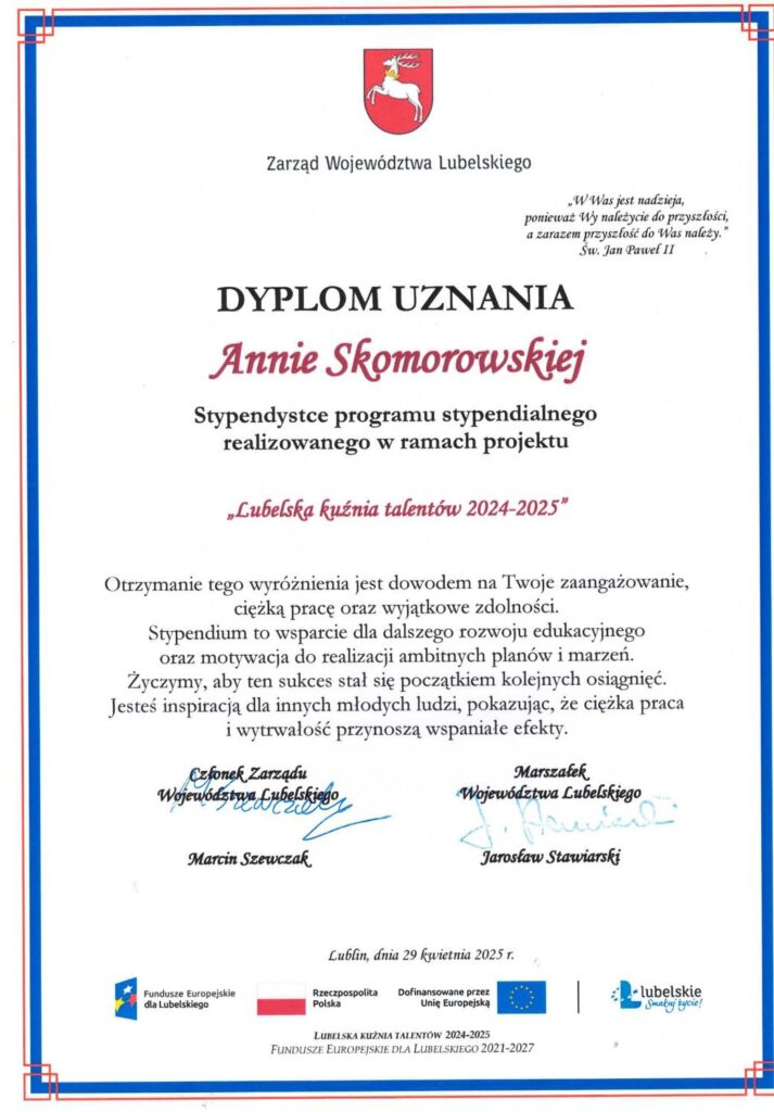 Lubelska kuźnia talentów 2024-2025