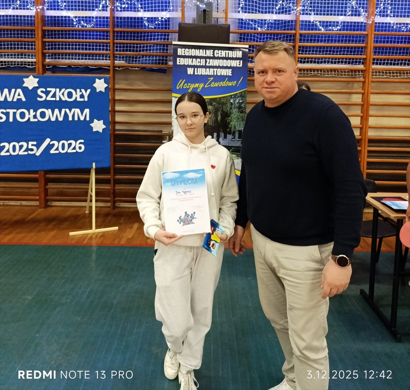 Mistrzostwa Szkoły Dziewcząt i Chłopców w Tenisie Stołowym 2025/2026