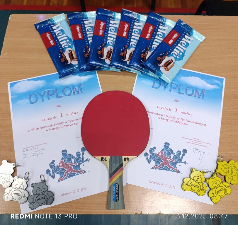 Mistrzostwa Szkoły Dziewcząt i Chłopców w Tenisie Stołowym 2025/2026