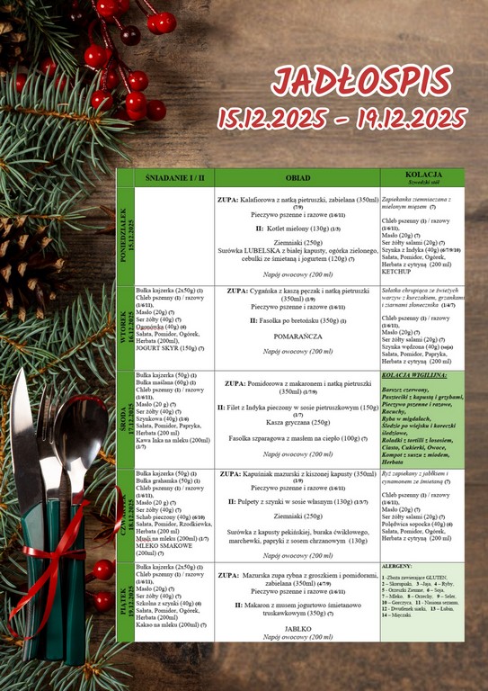 Jadłospis 15 19 12