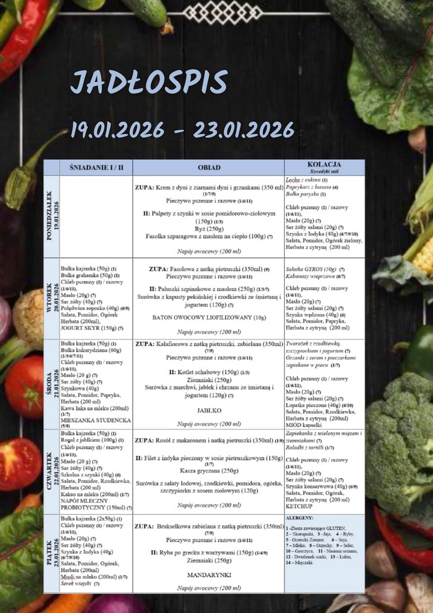 Jadłospis 19 23.01.2026