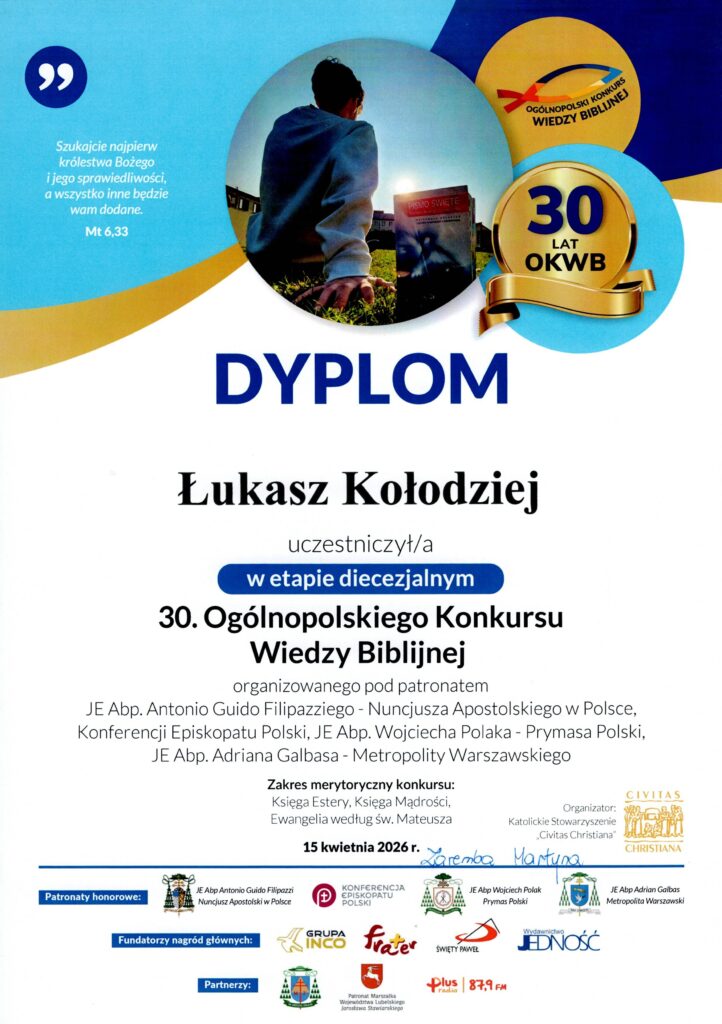 Dyplom Łukasz Kołodziej