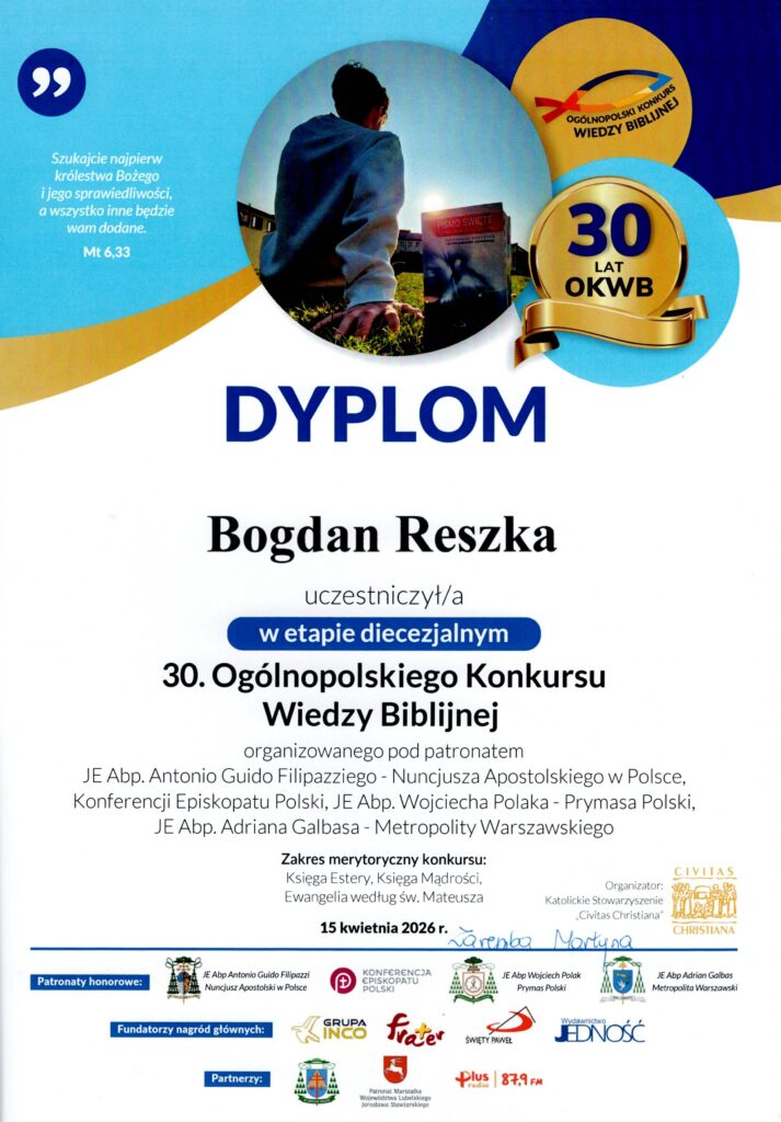 Dyplom Bogdan Reszka