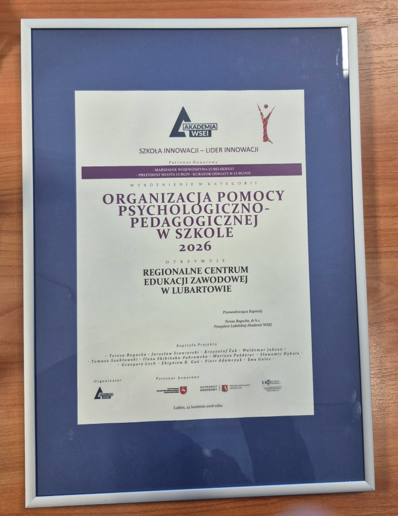 RCEZ po raz szósty z nagrodą Akademii WSEI!