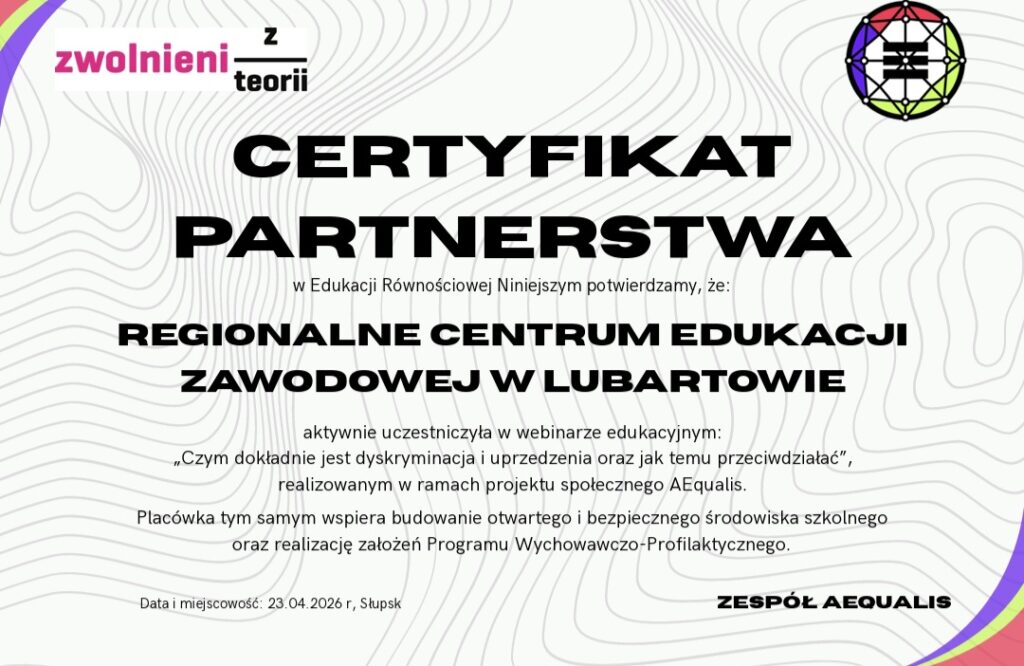 Certyfikat Partnerstwa