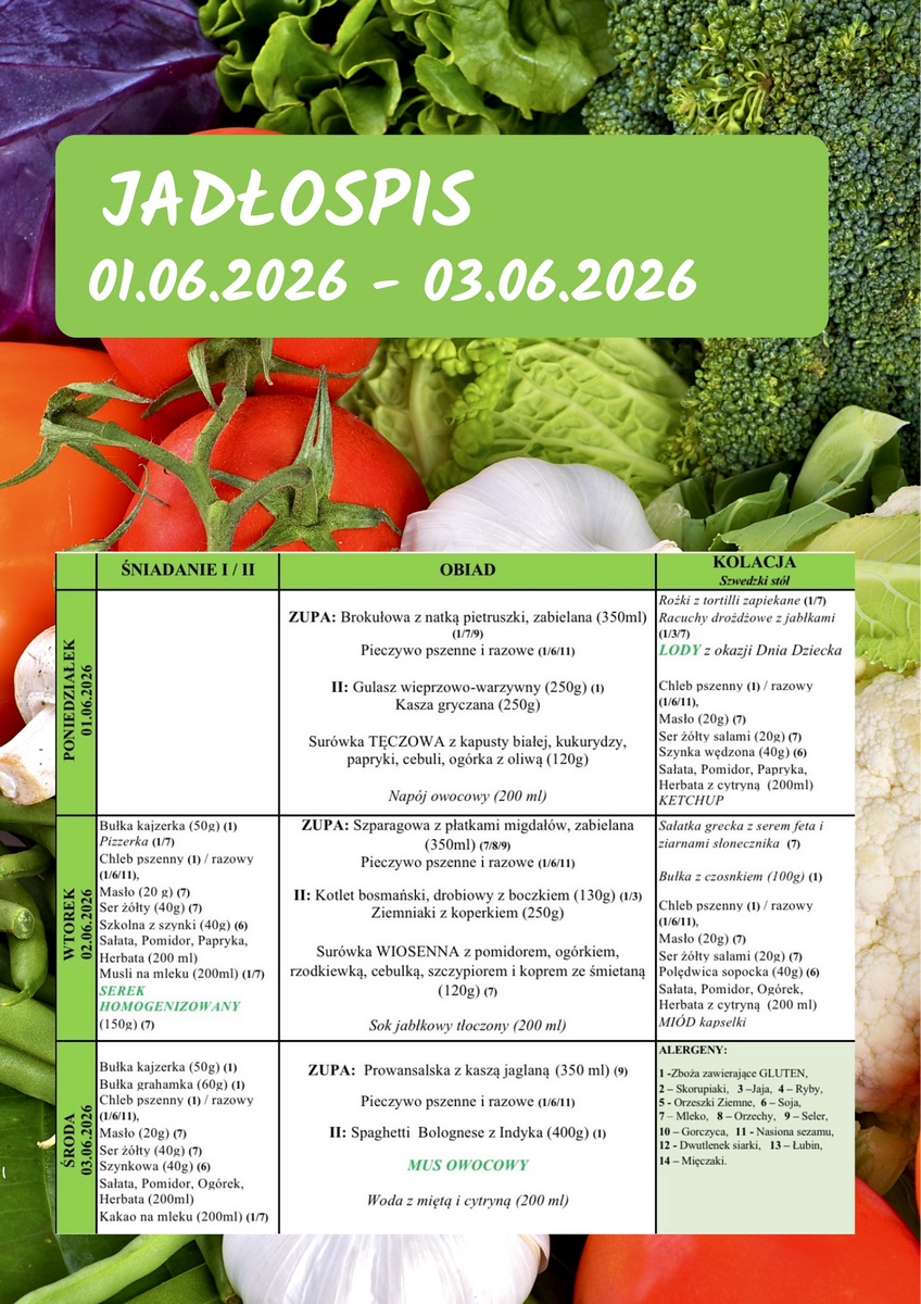 JADŁOSPIS 1 3.06.2026