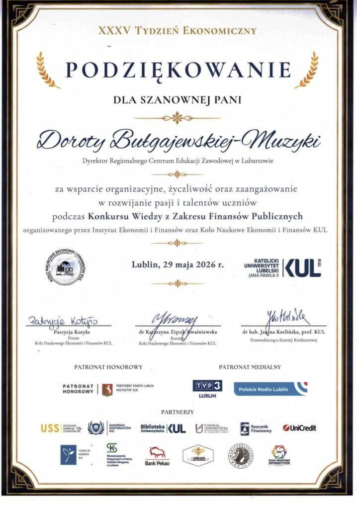 Podziękowanie Dyrekt