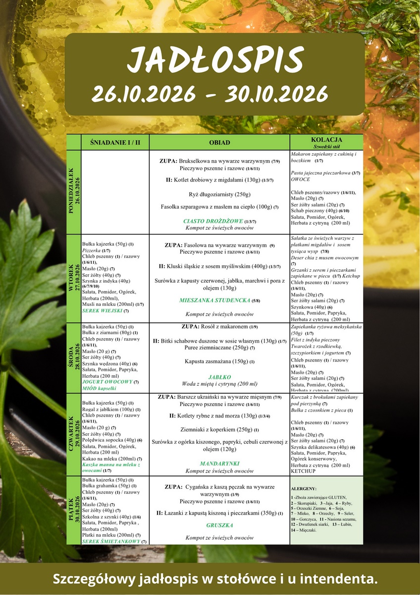 JADŁOSPIS 26 30.10.2026