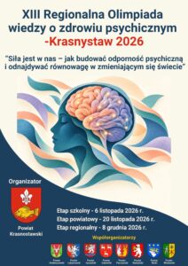 Plakat XIII Regionalna Olimpiada o Zdrowiu Psychicznym
