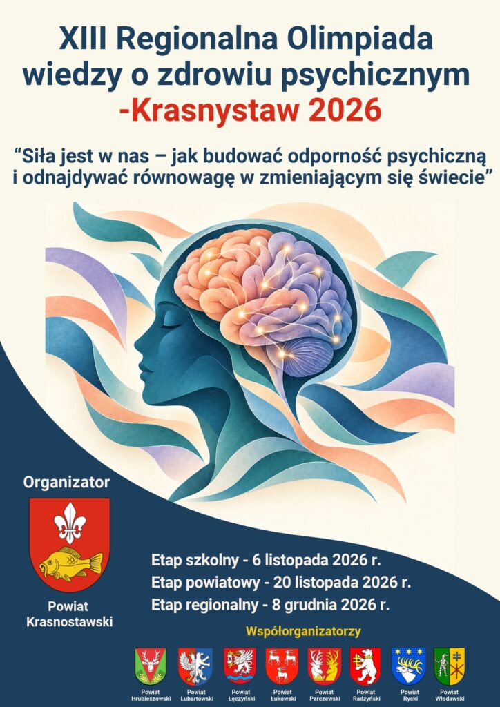 Plakat XIII Regionalna Olimpiada o Zdrowiu Psychicznym