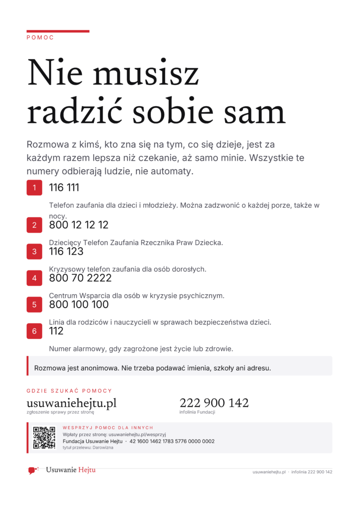 Usuwanie Hejtu